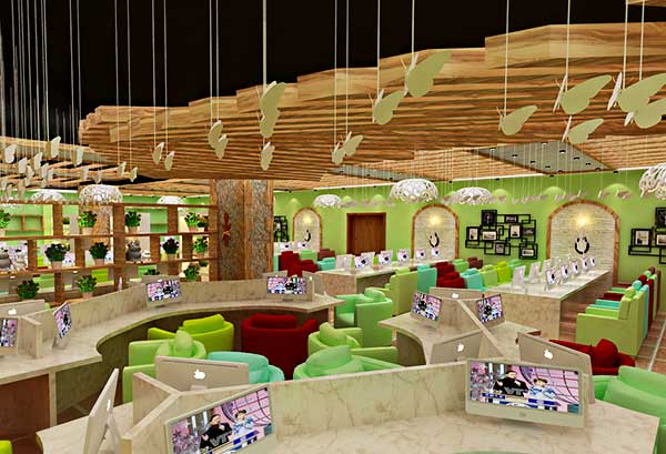 夢(mèng)達(dá)網(wǎng)吧家具裝修效果圖