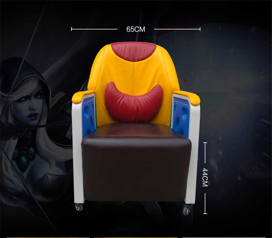 夢(mèng)達(dá)網(wǎng)吧沙發(fā)電腦椅尺寸示意圖