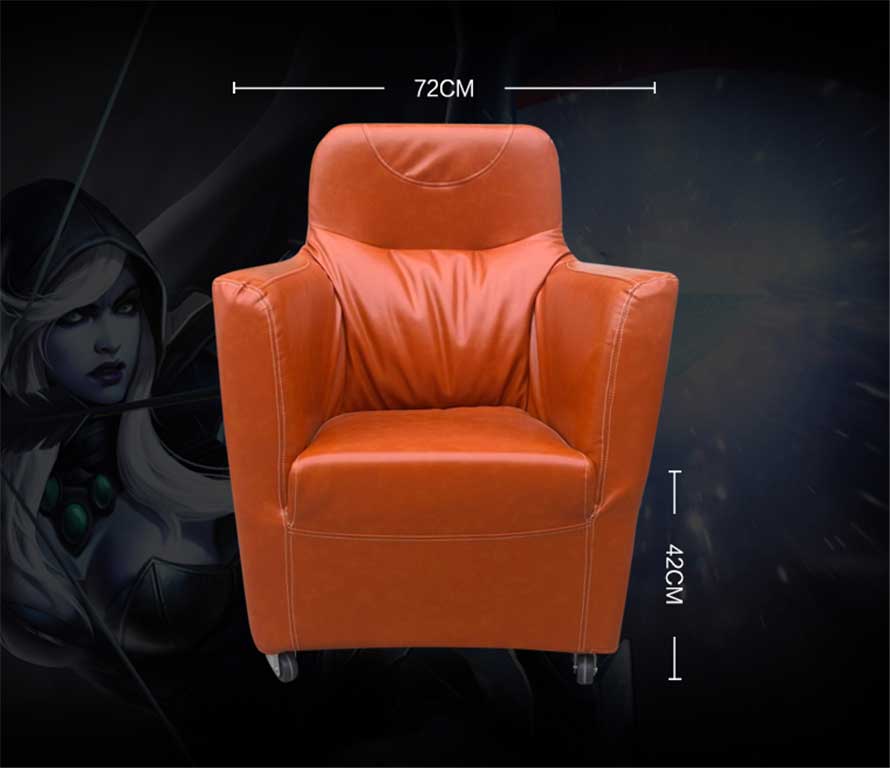 夢達(dá)高檔網(wǎng)吧電腦沙發(fā)尺寸示意圖