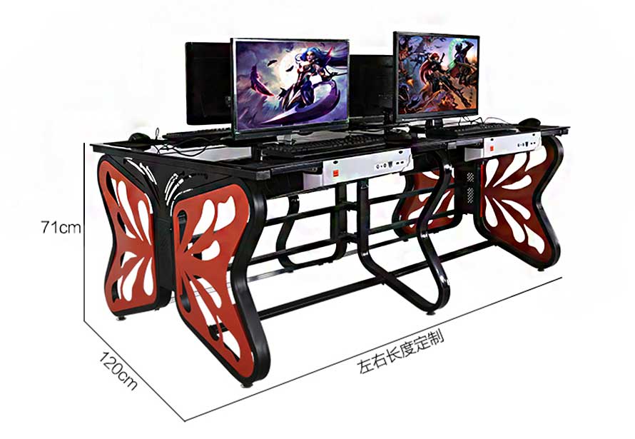 夢達(dá)機(jī)箱網(wǎng)吧桌產(chǎn)品尺寸示意圖