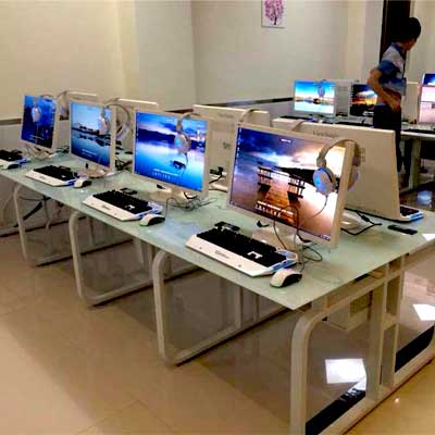 鋼化玻璃網(wǎng)吧桌_型號(hào)TB001