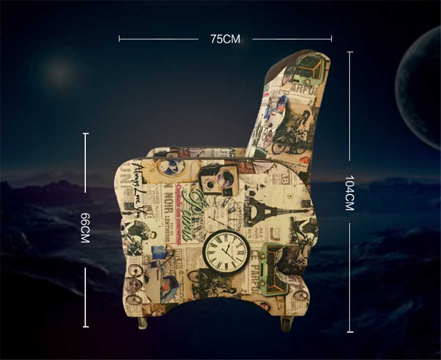 夢達高檔網(wǎng)吧沙發(fā)尺寸示意圖