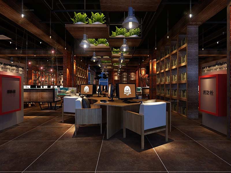 網(wǎng)咖裝修效果圖 網(wǎng)咖裝修效果圖