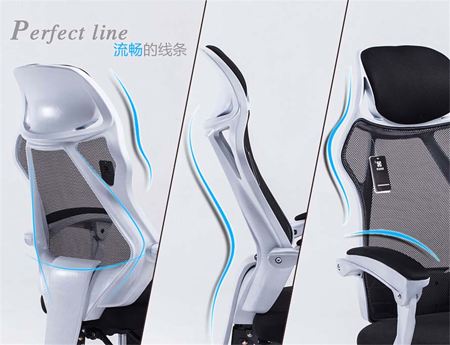 夢達網(wǎng)吧轉椅靠背流暢線條設計