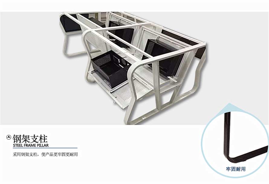 夢達機箱網吧電腦桌鋼架支柱