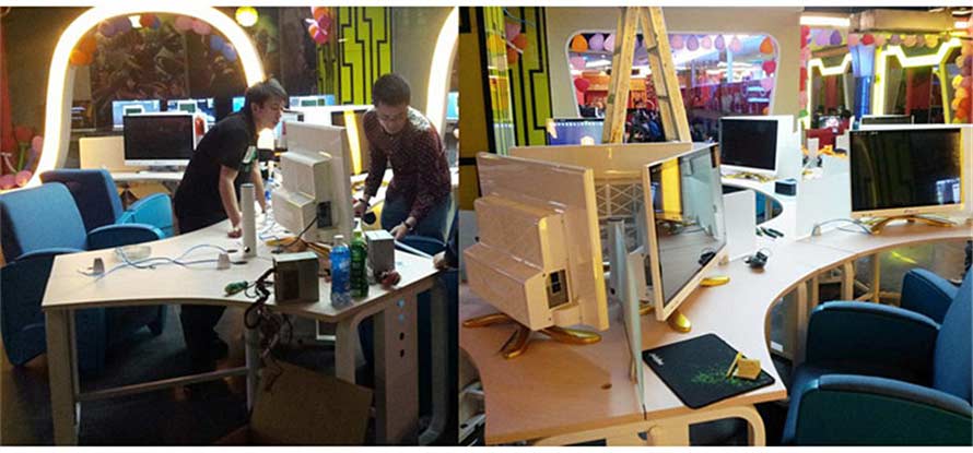 夢達網(wǎng)吧異形桌裝修效果圖