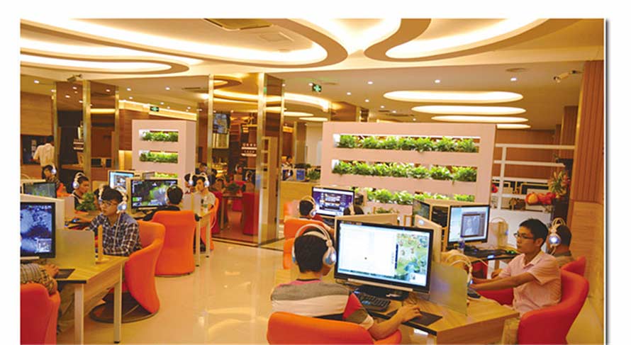 夢達網(wǎng)吧異形桌裝修效果圖