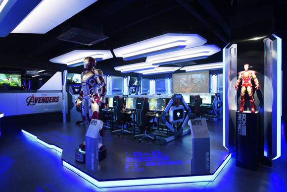 夢澤電競館網(wǎng)吧電競椅裝修效果圖