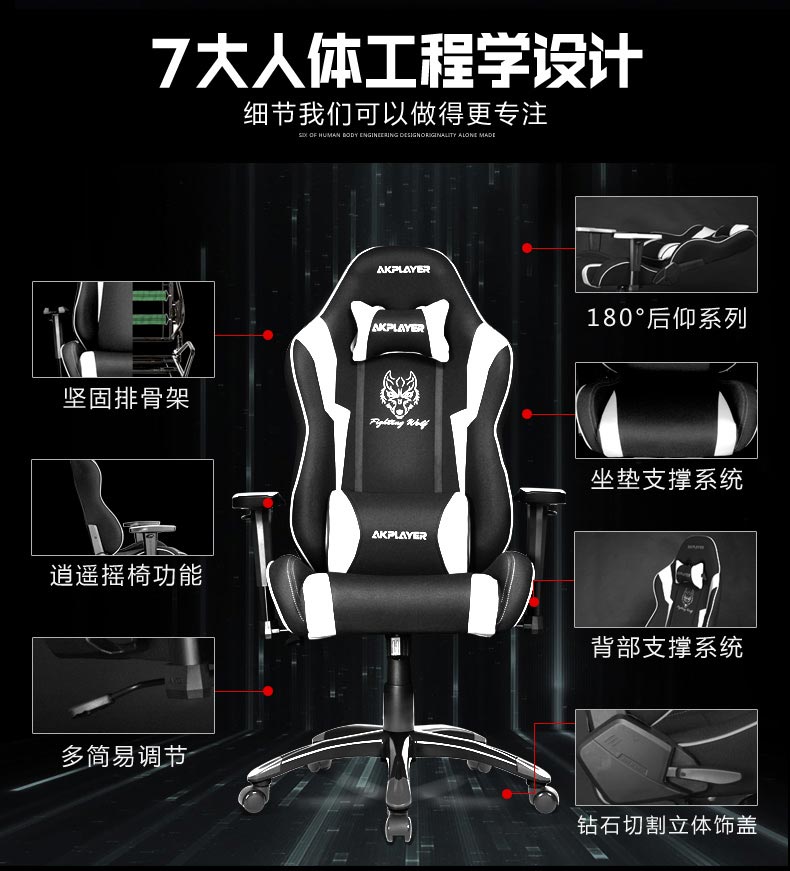 夢達(dá)多功能網(wǎng)吧椅7大人體工程設(shè)計(jì)元素