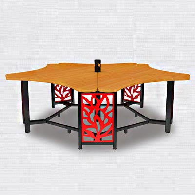 網(wǎng)吧臺式電腦桌_型號TB037