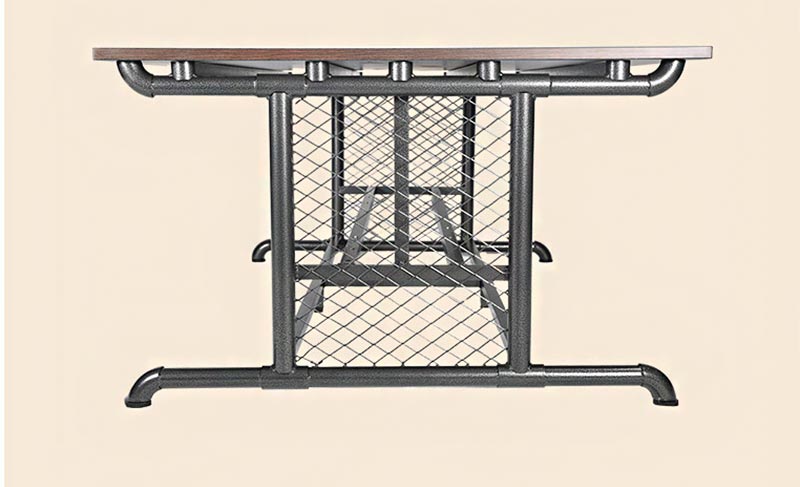 夢達新款網吧桌子不銹鋼鋼架圖片