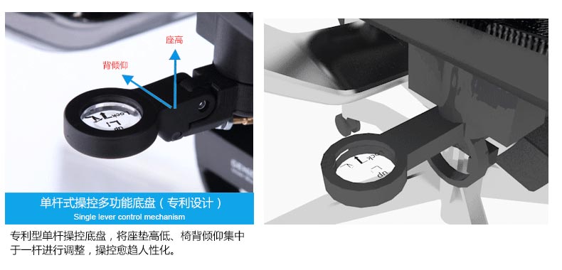 夢(mèng)達(dá)網(wǎng)吧健康椅子單桿可調(diào)節(jié)多功能底盤