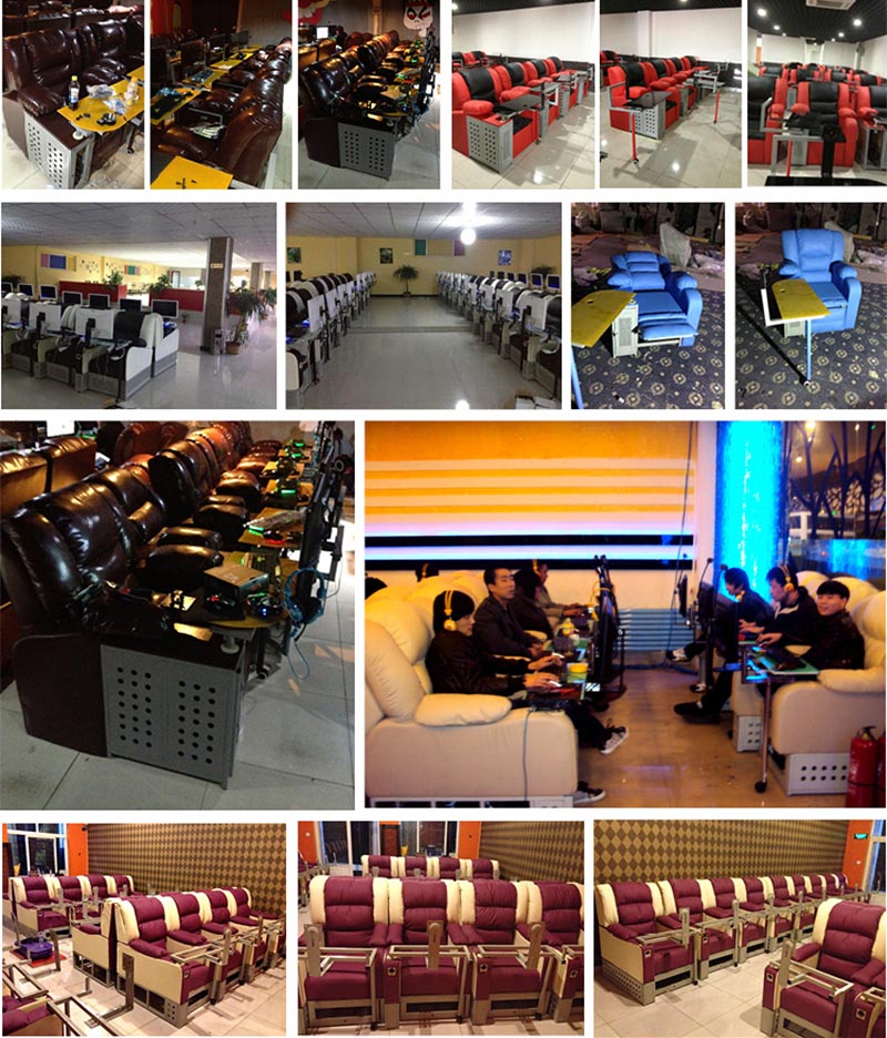 夢達網(wǎng)吧沙發(fā)一體電腦桌裝修效果圖