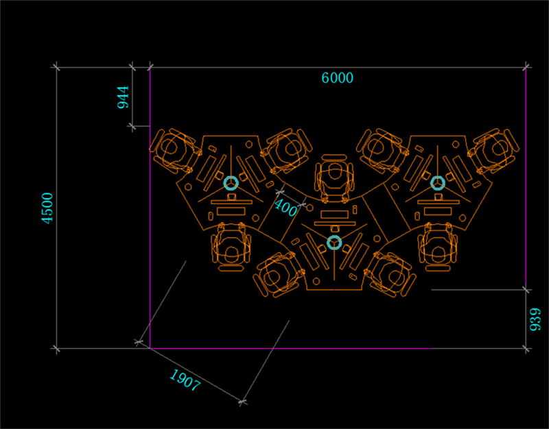 夢達(dá)個性網(wǎng)吧桌擺放設(shè)計圖
