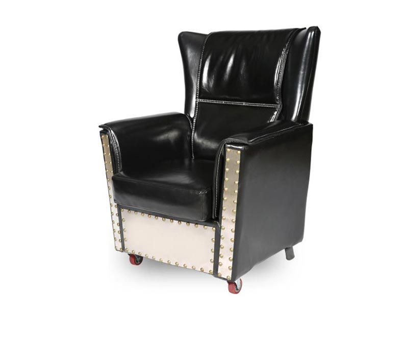 夢達黑色歐式單人網(wǎng)吧沙發(fā)椅設計效果圖