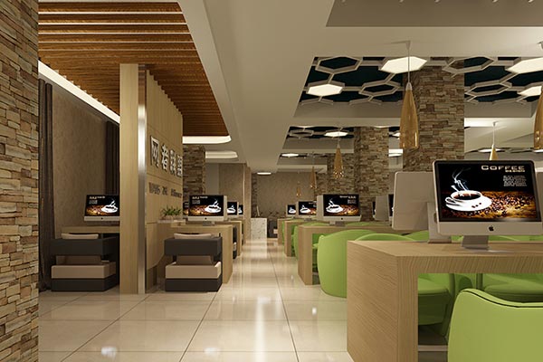 網(wǎng)吧桌椅裝修效果圖