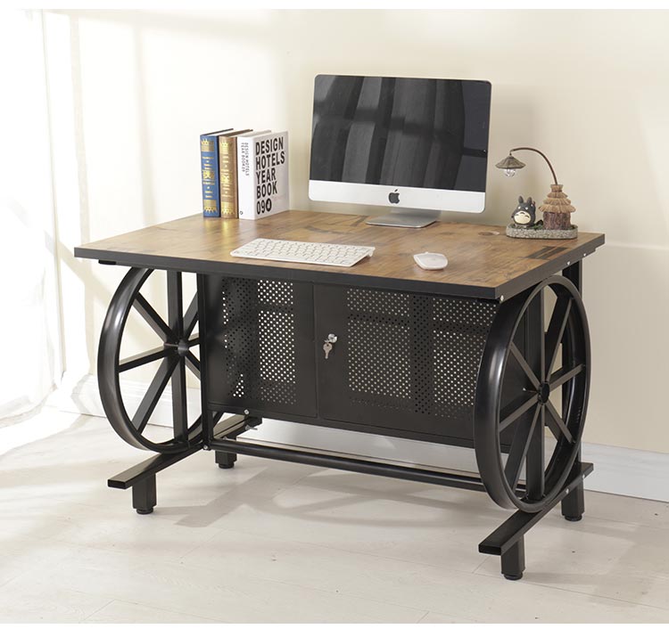 夢達帶機箱網(wǎng)吧單人電腦桌實拍圖