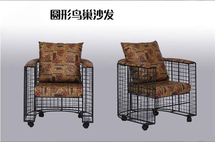 夢(mèng)達(dá)網(wǎng)咖鳥(niǎo)巢沙發(fā)黑色款圖片