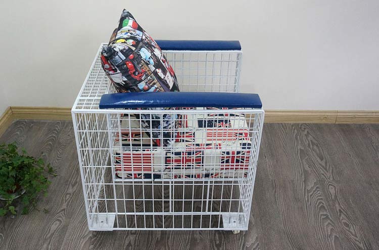 夢(mèng)達(dá)清新藍(lán)款網(wǎng)咖鳥(niǎo)巢沙發(fā)側(cè)面圖