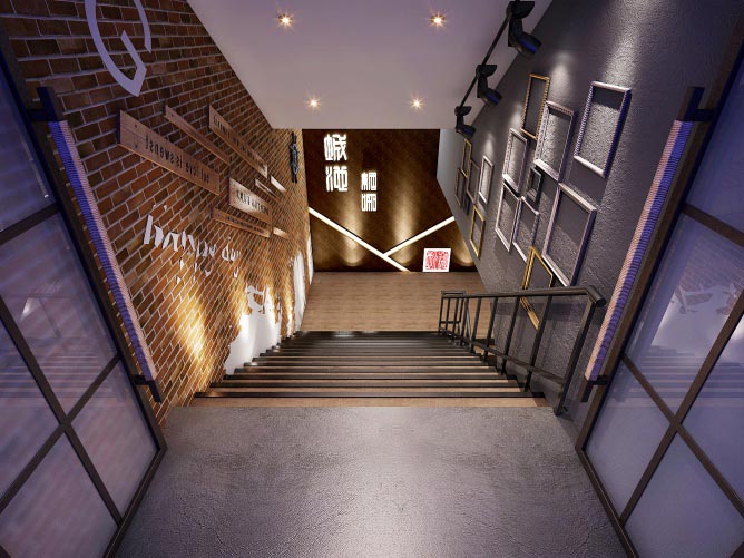 鄭州西街網(wǎng)咖桌椅裝修效果圖