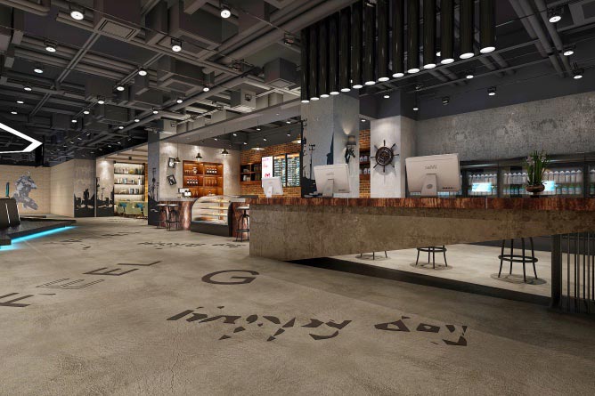 鄭州西街網(wǎng)咖桌椅裝修效果圖