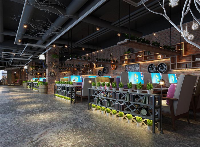 夢達(dá)網(wǎng)吧桌椅裝修效果圖