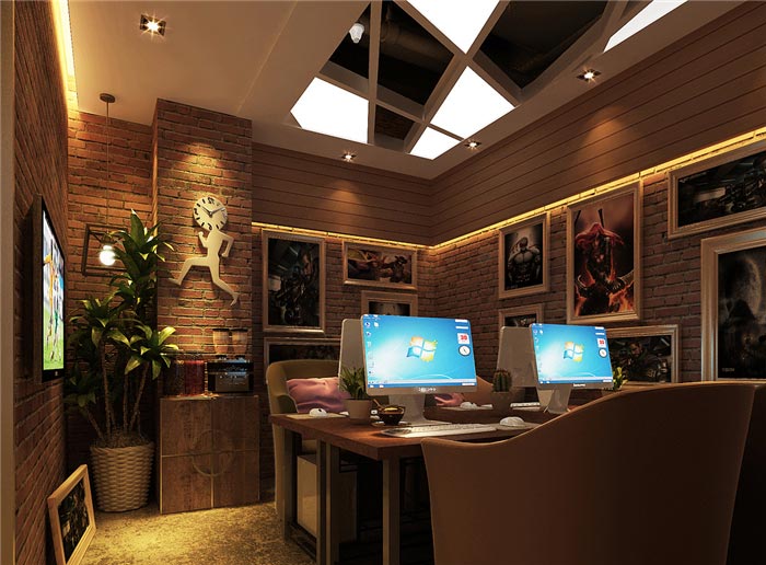 夢達(dá)網(wǎng)吧桌椅裝修效果圖